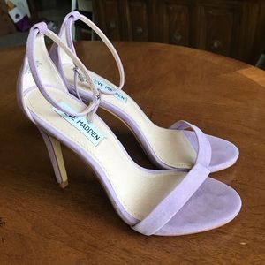 Purple Steve Madden Leather Suede Heels